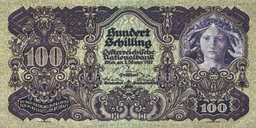 100 schilling banknote 1927