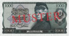 1000-Schilling-Banknote Bertha von Suttner