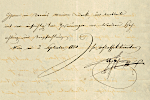 Empfehlungsschreiben von Erzherzog Johann für einen jungen Steirer, 2. September 1820