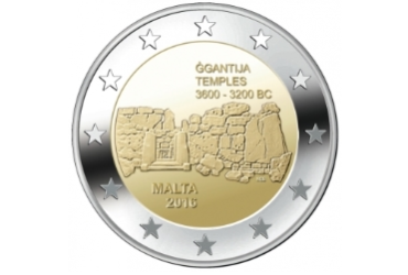 2-Euro-Münze Malta 2016 – Tempel von Ggantija
