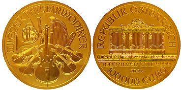 Vienna Philharmonic gold coin