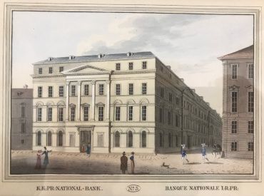 Erstes Nationalbankgebäude in Wien, eröffnet 1823