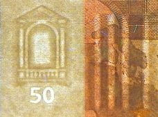 Wasserzeichen der echten Banknote