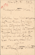 Brief von Gustav Klimt, 27. Juni 1893