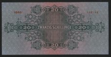 Rückseite der Banknote zu 20 Schilling 1925