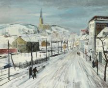 Winterliche Dorflandschaft, um 1928