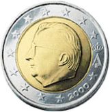2 Euro Belgien, 1. Serie