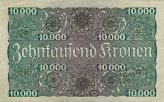 10.000 Kronen/1 Schilling 1924 - Rückseite