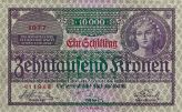 10.000 Kronen/1 Schilling 1924 - Vorderseite