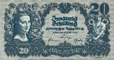 20 Schilling Interimsnote 1945 - Vorderseite