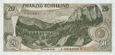 20 Schilling 1967 - Rückseite