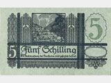 5 Schilling Interimsnote 1945 - Rückseite