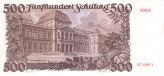 500 Schilling 1953 - Rückseite