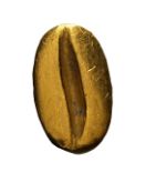 Goldbarren in Kaffeebohnenform, 24 Karat, Gold.