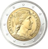 2 euro, Latvia