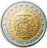 2 euro, Vatican, second series