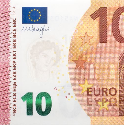Teil einer 10-Euro-Banknote