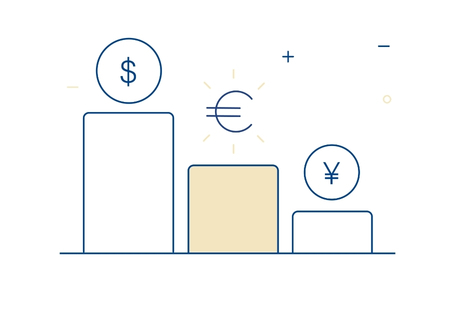 , An den globalen Finanzmärkten ist der Euro die zweitwichtigste Währung der Welt nach dem US-Dollar.