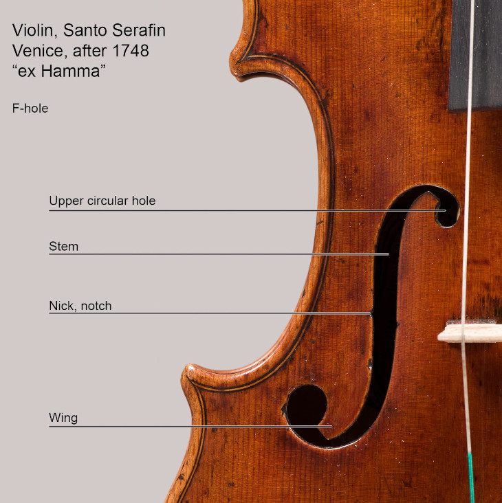 Violin, Santo Serafin, 1748. F-hole